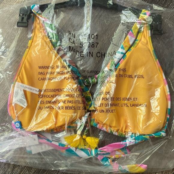 Blue Rod Beattie Fantasy Island Halter Triangle Bikini Top - Picture 3 of 8